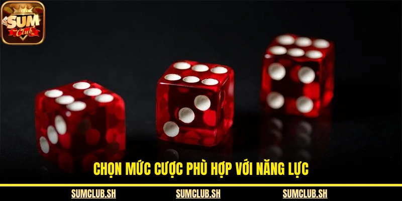  Chọn mức cược phù hợp với năng lực