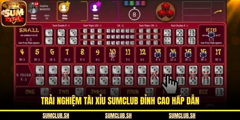 Trải nghiệm tài xỉu SUMCLUB đỉnh cao hấp dẫn